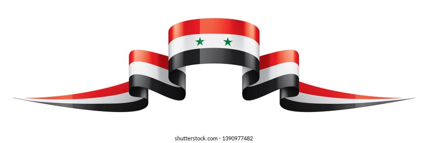 Syria flag, vector illustration on a white background
