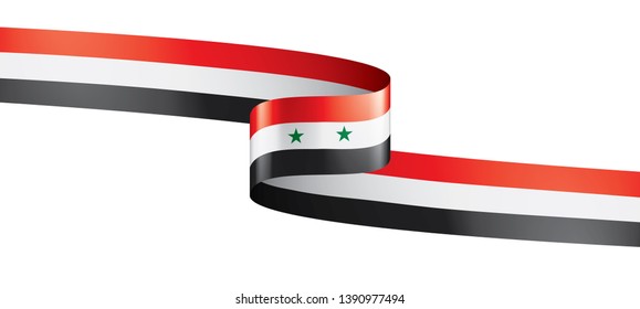 Syria flag, vector illustration on a white background