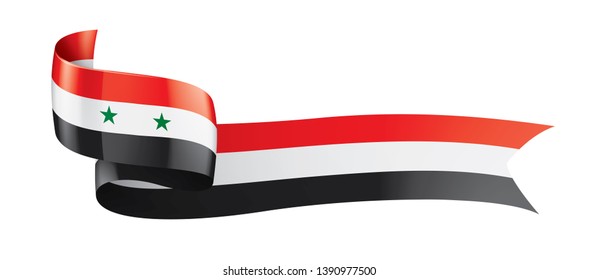 Syria flag, vector illustration on a white background