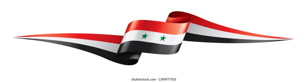 Syria flag, vector illustration on a white background