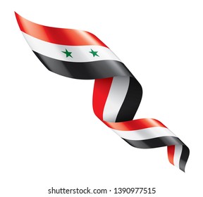Syria flag, vector illustration on a white background