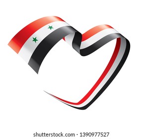 Syria flag, vector illustration on a white background