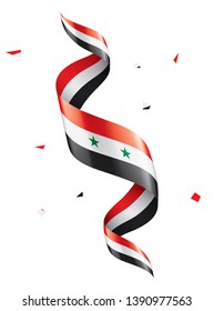 Syria flag, vector illustration on a white background