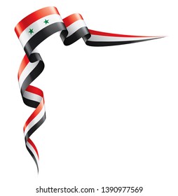 Syria flag, vector illustration on a white background