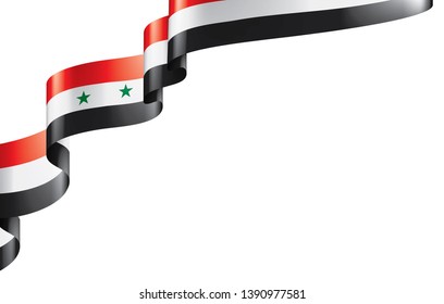 Syria flag, vector illustration on a white background