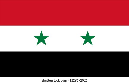 Syria Flag, Vector image and icon