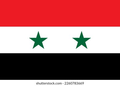 Syrien-Flagge. Flagge von Syrien Vektorsymbol für Ihre Website Design Syrien Flagge Logo, App, UI. Syrienflagge, Vektorgrafik, EPS10