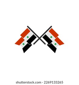 Syria flags icon set, Syria independence day icon set vector sign symbol