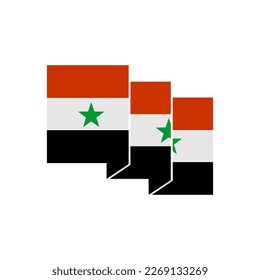 Símbolo de símbolo de banderas sirias conjunto de iconos del día de la independencia de Siria símbolo de vector