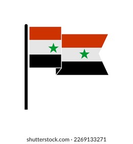 Símbolo de símbolo de banderas sirias conjunto de iconos del día de la independencia de Siria símbolo de vector