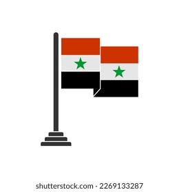Syrien-Flaggen-Symbol-Set, Syrien-Unabhängigkeitstag Symbol für Vektorsymbol