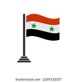 Símbolo de símbolo de banderas sirias conjunto de iconos del día de la independencia de Siria símbolo de vector