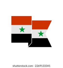 Símbolo de símbolo de banderas sirias conjunto de iconos del día de la independencia de Siria símbolo de vector