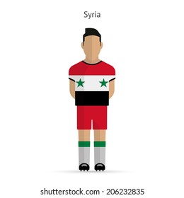 Syria football player. Soccer uniform. Vector illustration.