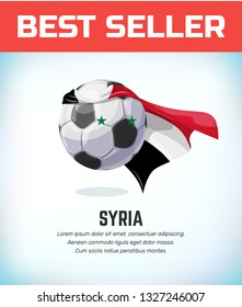 Syria football or soccer ball. Football national team. Vector illustration.