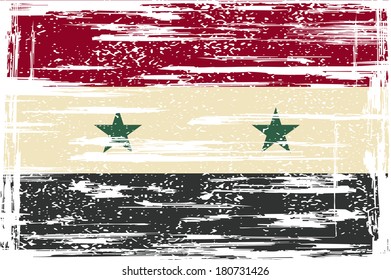 Syria grunge flag. Vector illustration. Grunge effect can be cleaned easily.
