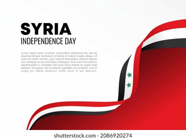 Syria independence day background banner poster for national celebration on April 11.