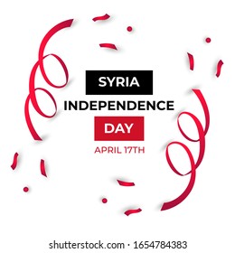 Ilustración de diseño de plantillas de vectores del Día de la Independencia de Siria
