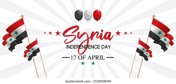 Syrien Independence Day Vector Template Design Illustration