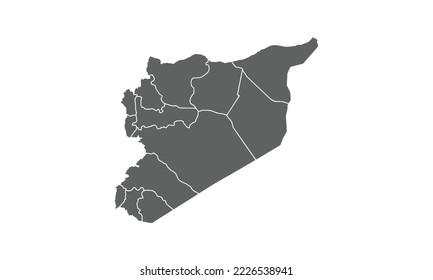 Syria isolated on white background.