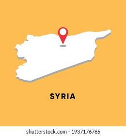 
Syria Isometric map with location icon vector illustration design