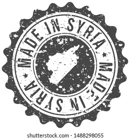 Syria Made In Map. Travel Stamp Icon. Product Design Badge. Export Seal.