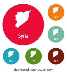Syria map in black. Simple illustration of Syria map vector isolated on white background