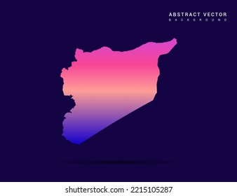 Mapa sirio del vector de gradiente colorido Ilustración.