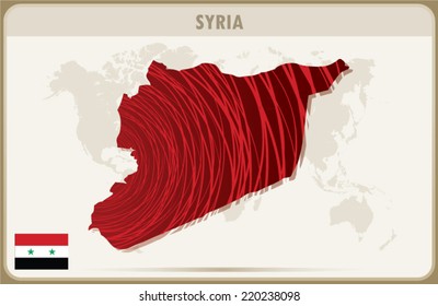 SYRIA map graphic, Vector.