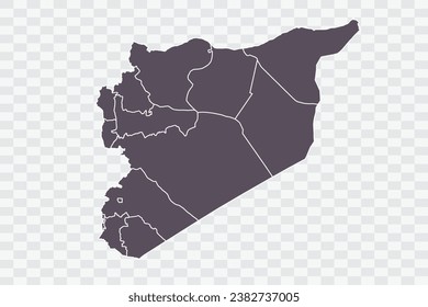 Syria Map Graphite Color on White Background quality files Png