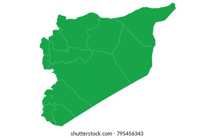 Syria map green color