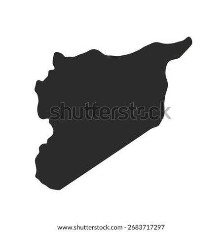 Syria map icon isolated on white background. Vector illustration