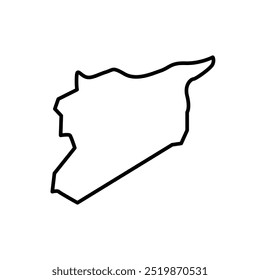 Syrien-Kartensymbol. Syrien-Übersichtskarte. Einfaches Symboldesign. Vektorgrafik