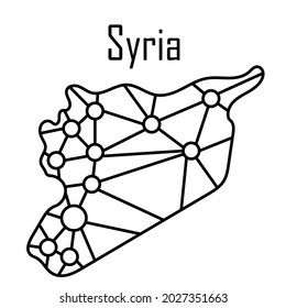 Syria map icon, vector illustration in black isolated on white background.