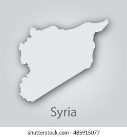 Syria map in paper cut style.Abstract modern design background. Vector illustration EPS10