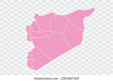 Syria Map pink Color Background quality files png