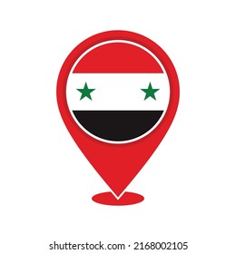 Syria map pointer icon design vector