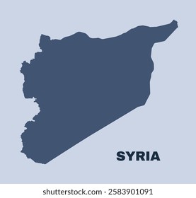Syria map simple flat vector
