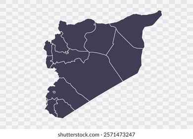 Syria Map Slate Color on White Background quality files Png
