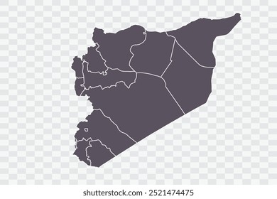 Syria Map Smoke Color on White Background quality files Png