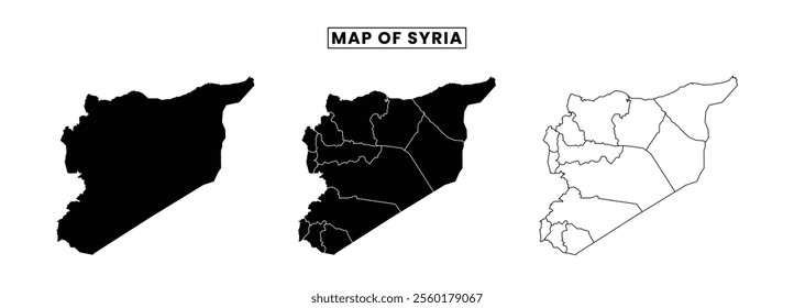 Syria map vector, High detailed abstract vector illustration design eps 10