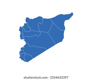Syria Map vector icon. Minimalistic Colorful Map of Syria.