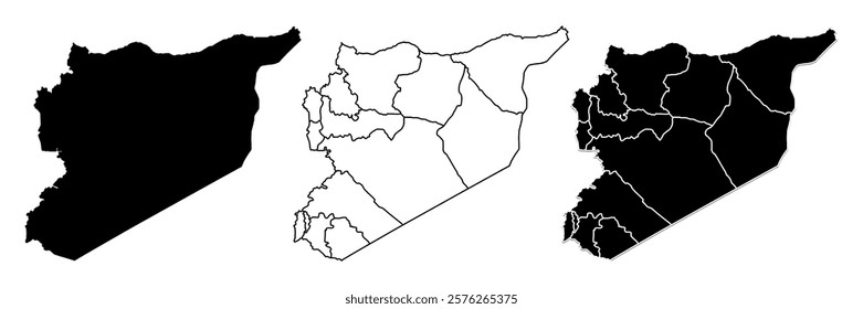 Syria Map vector icon. Map of Syria various styles.