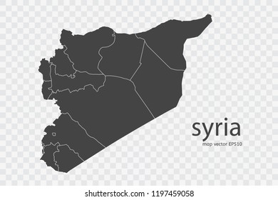 syria map vector, isolated on transparent background