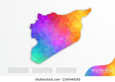 Syria Map - World Map International vector template with polygon style and gradient colorful isolated on white background for website, design, infographic - Vector illustration eps 10