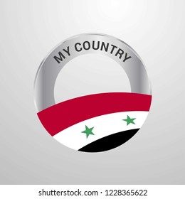 Syria My Country Flag badge