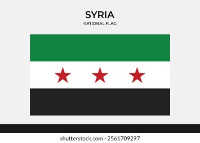 Syria National Flag, Editable Vector Illustration.
, easy to use and edit.