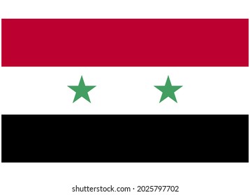 Imagen de vector aislado de la bandera nacional siria