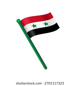 Syria national flag isolated, vector illustration	