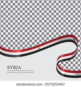 Syria national flag ribbon stock vector 